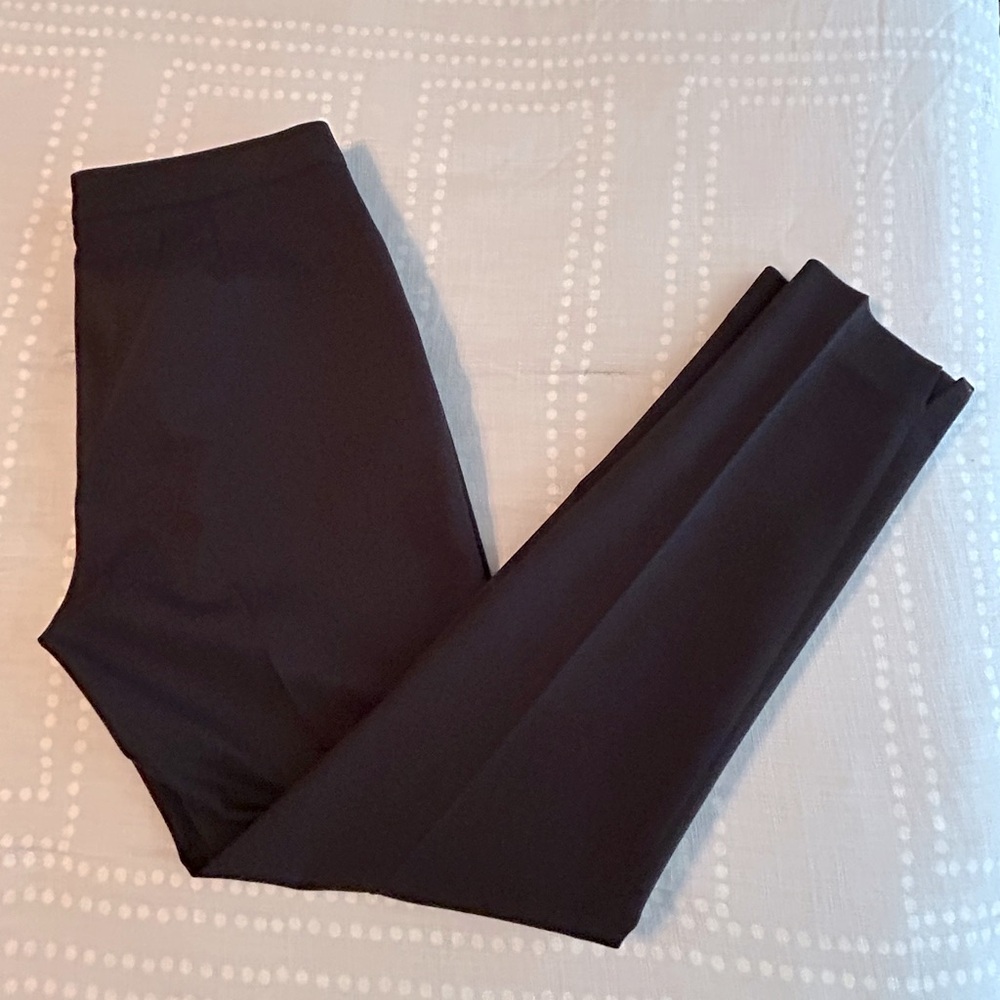 Calvin Klein Black Straight Leg Notched Ankle Pants - Sz 4 - EUC